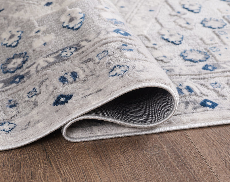 L2 Decor Symphony Area Rug 8' x 11' with Underpad - Grey, Light Grey ...