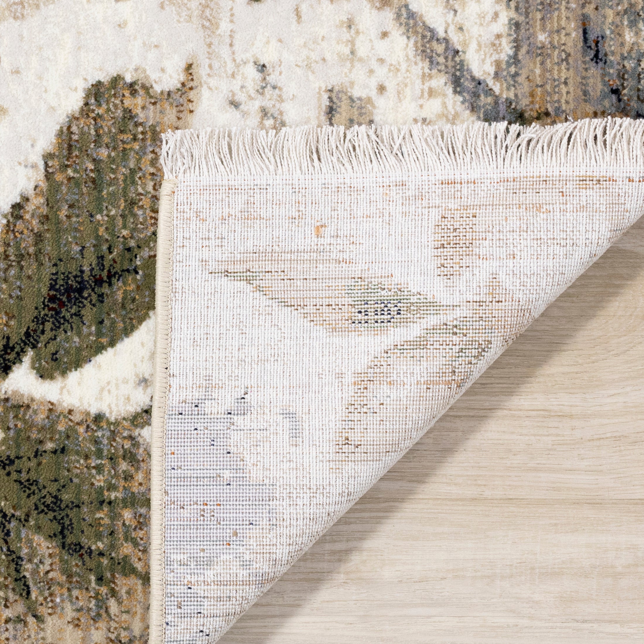 Rustic Garden 7'10" x 10'2" Warm Toned Floral Print Area Rug - Cream