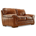 Stampede Leather Sofa, Loveseat and Chair Set - Chestnut