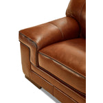 Stampede Leather Sofa and Loveseat Set - Chestnut
