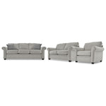 Duffield Sofa, Loveseat and Chair Set - Smoke