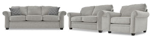 Duffield 3 Pc. Living Room Package - Smoke