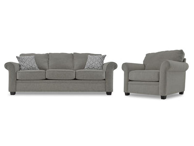Duffield Sofa and Chair Set - Charcoal