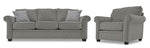 Duffield Sofa and Chair Set - Sutton Charcoal