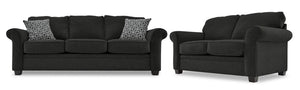 Duffield Sofa and Loveseat Set - Midnight