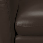 Carlino Leather Loveseat - Chocolate