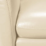 Carlino Leather Loveseat - Bisque