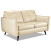 Carlino Leather Loveseat - Bisque