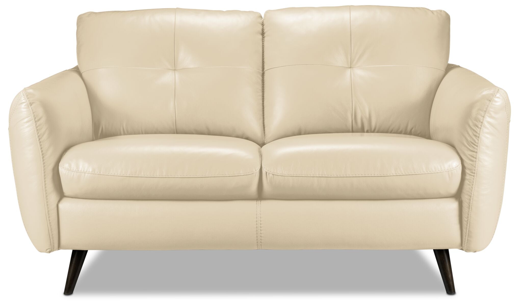 Carlino Leather Loveseat - Bisque