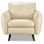 Carlino Leather Chair - Bisque