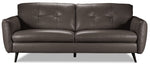 Carlino Leather Sofa - Grey