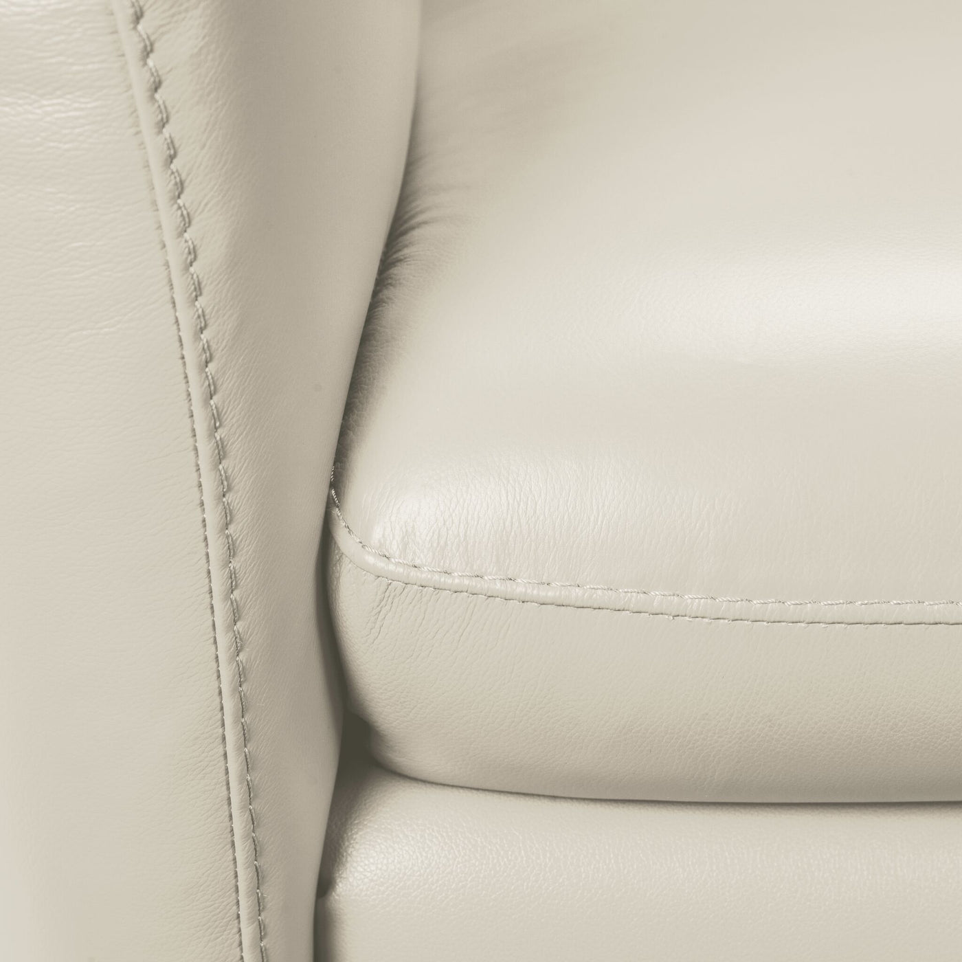 Carlino Leather Sofa - Silver