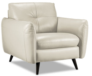 Carlino Leather Chair - Silver