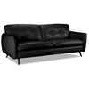 Carlino Leather Sofa - Black