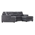 Abhi 3-Piece Sectional with Right-Facing Chaise - Grey