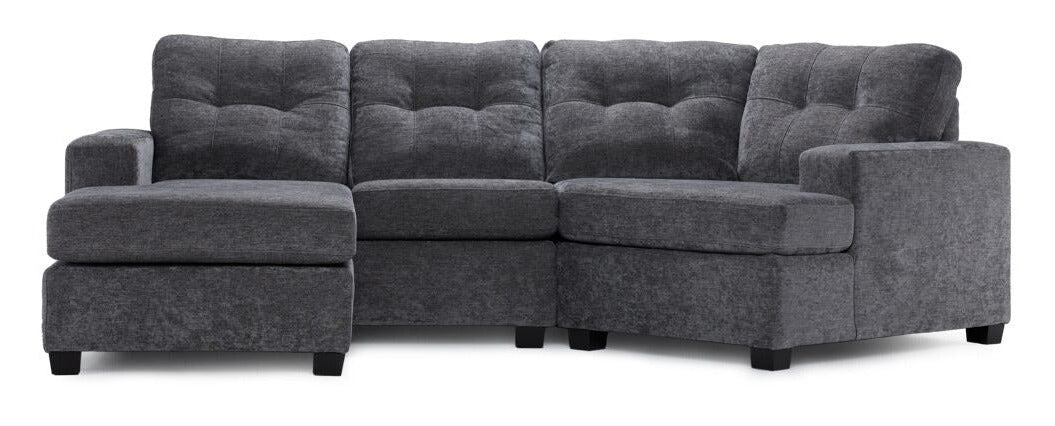 Abhi 3-Piece Sectional with Left-Facing Chaise - Grey