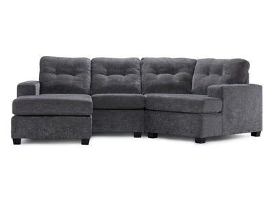 Abhi 3-Piece Sectional with Left-Facing Chaise - Grey
