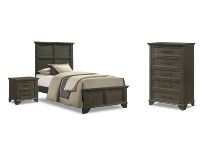 Abigail 5-Piece Twin Bedroom Package - Grey