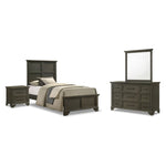 Abigail 6-Piece Twin Bedroom Package - Grey