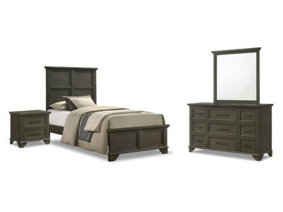 Abigail 6-Piece Twin Bedroom Package - Grey