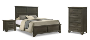 Abigail 5-Piece Full Bedroom Package - Grey