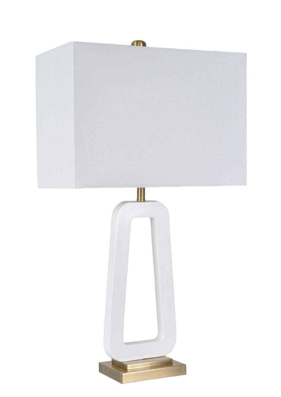 In The Abstract Table Lamp -White, Gold