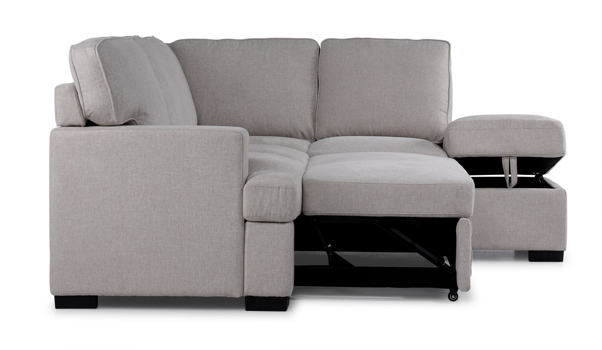 Adara 2-Piece Sectional with Left-Facing Pop-Up Bed - Beige