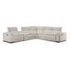 Ajax Leather 6-Piece Dual Power Reclining Sectional - White