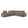 Ajax Leather 6-Piece Dual Power Reclining Sectional - Stone