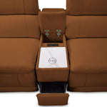 Ajax Leather 6-Piece Dual Power Reclining Sectional - Camel