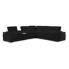 Ajax Leather 6-Piece Dual Power Reclining Sectional - Black