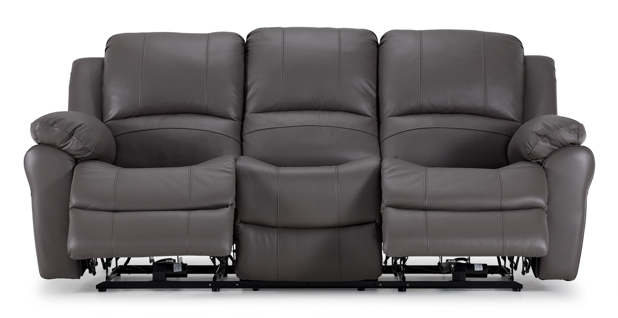 Alba Leather Power Reclining Sofa - Grey