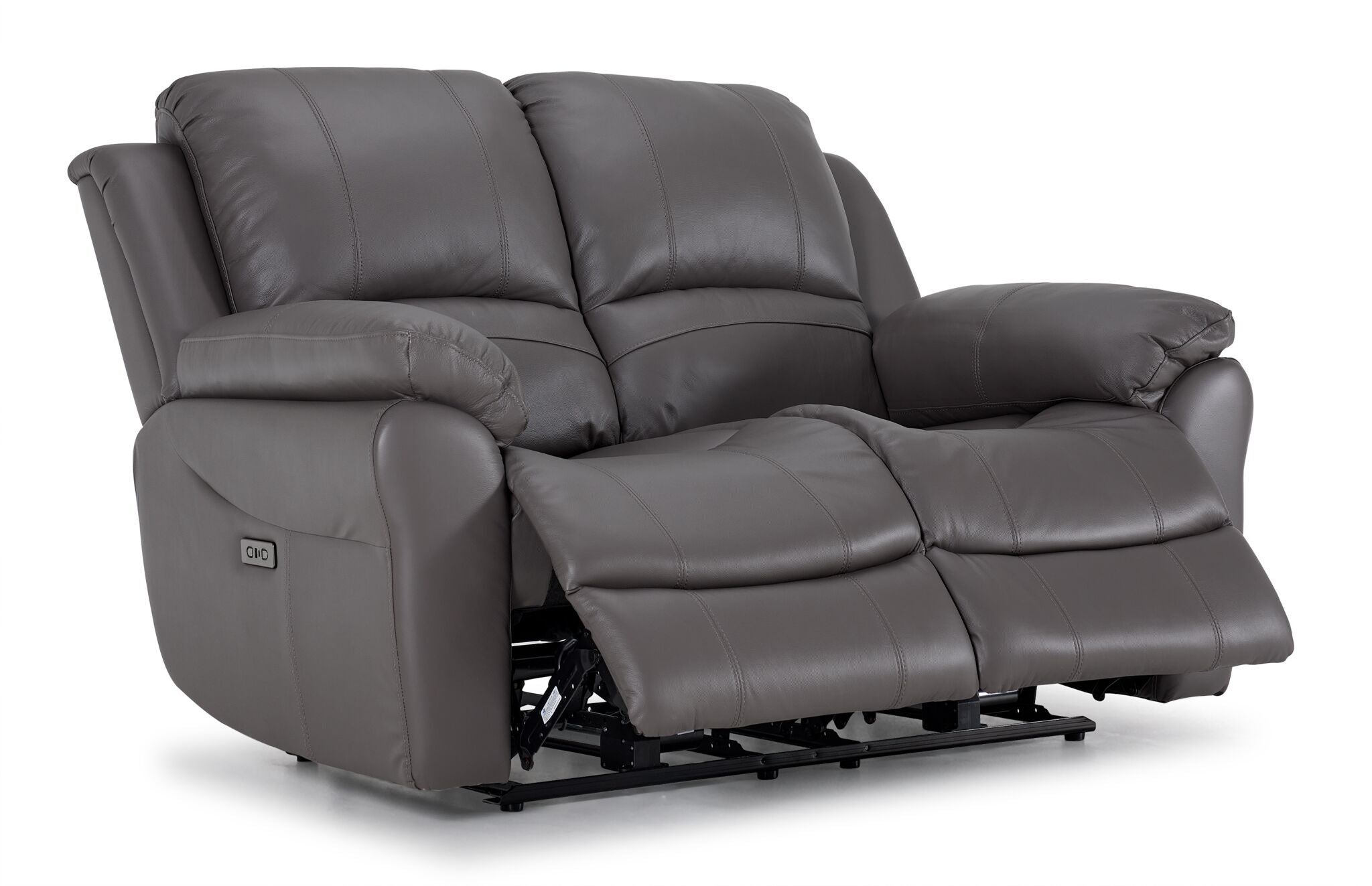 Alba Leather Power Reclining Loveseat - Grey