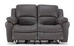 Alba Leather Power Reclining Loveseat - Grey