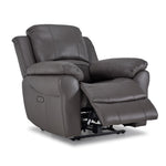 Alba Leather Power Recliner - Grey