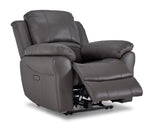 Alba Leather Power Recliner - Grey