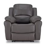 Alba Leather Power Recliner - Grey