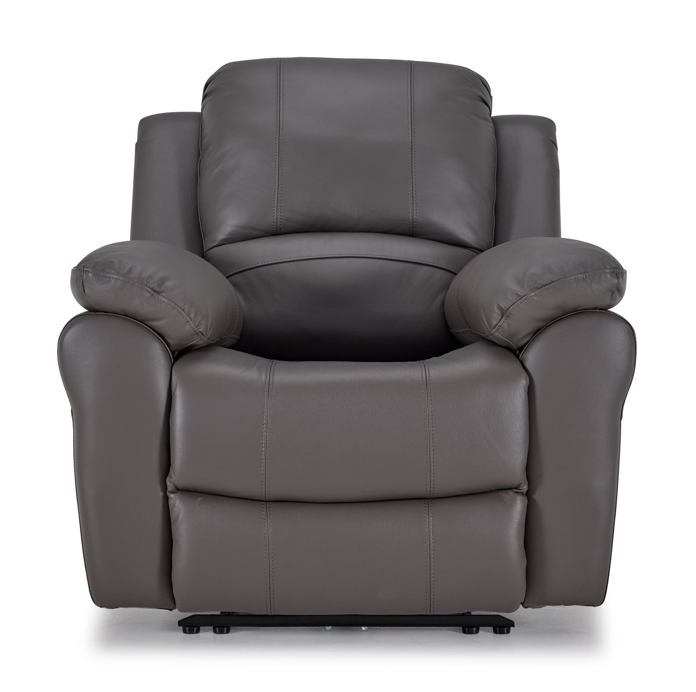 Alba Leather Power Recliner - Grey