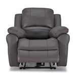 Alba Leather Power Recliner - Grey