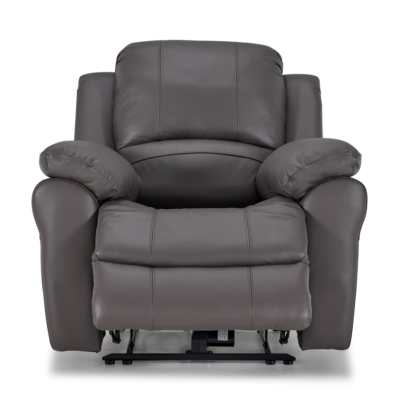 Alba Leather Power Recliner - Grey