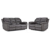 Alba Leather Dual Power Reclining Sofa and Loveseat Set - Grey