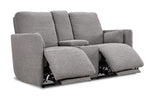 Alexis Power Reclining Loveseat with Console - Grey