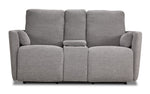 Alexis Power Reclining Loveseat with Console - Grey