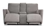 Alexis Power Reclining Loveseat with Console - Grey