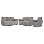 Alexis Power Reclining Sofa, Loveseat and Recliner Set - Grey