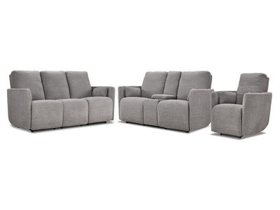 Alexis Power Reclining Sofa, Loveseat and Recliner Set - Grey