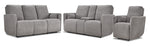 Alexis Power Reclining Sofa, Loveseat and Recliner Set - Grey