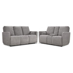 Alexis Power Reclining Sofa and Loveseat Set - Grey