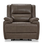 Allie Leather Dual Power Recliner - Mocha