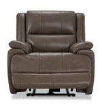 Allie Leather Dual Power Recliner - Mocha